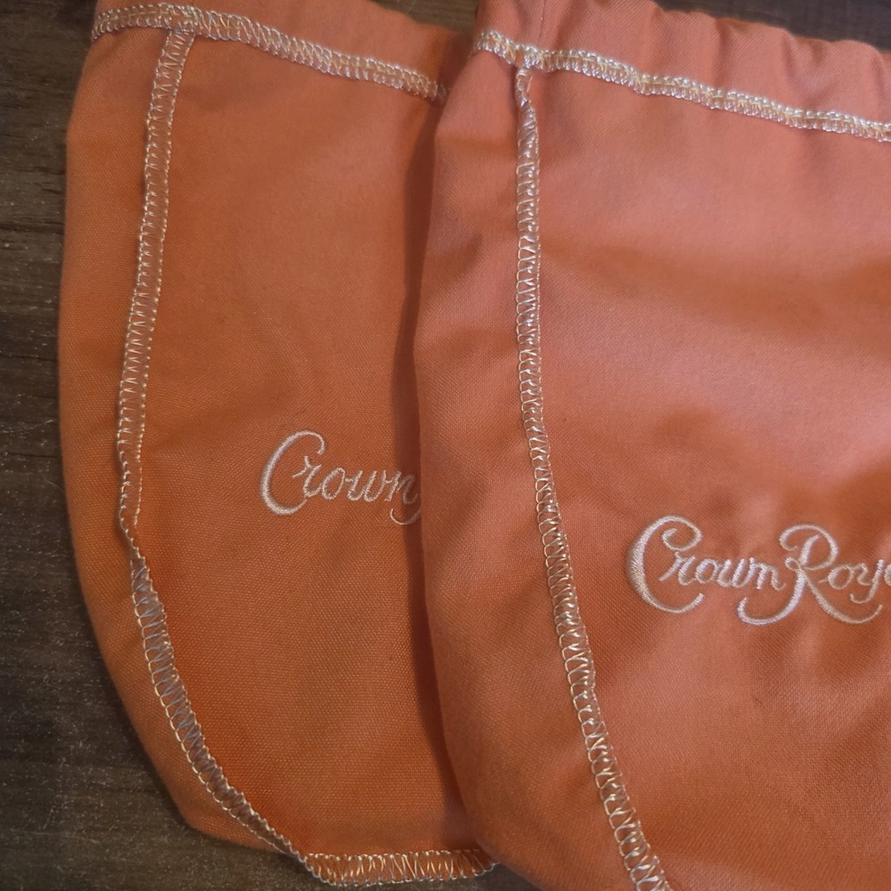 CROWN ROYAL PEACH LIMITED EDITION 750 ML‎ BAG 9" WITH DRAW STRING Lot of 2